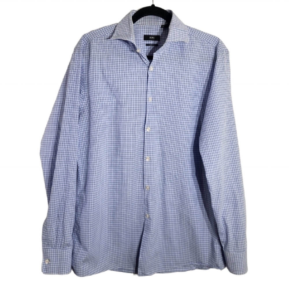 Boss by Hugo Boss Mens Button Down Long Sleeve Shirt Size 16